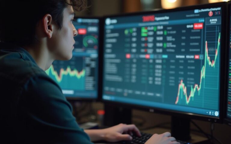 Un joueur analysant des statistiques de jeux de casino en ligne sur son ordinateur.