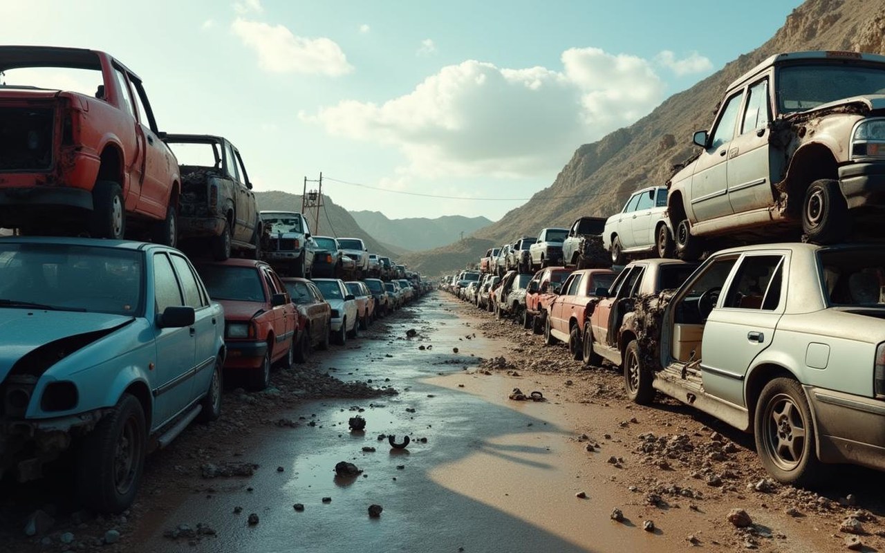 Casse automobile avec véhicules et pièces détachées pour le recyclage en France.