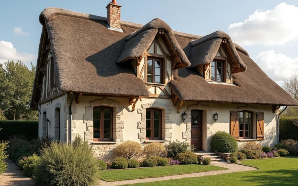 toiture en tuiles de Beauvais sur une maison traditionnelle, illustrant leur robustesse et esthétique