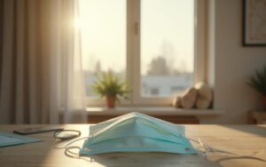 Intérieur d'une maison aérée après traitement au Xylophène, avec précautions de sécurité.