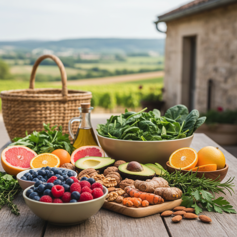 Illustration réaliste sur Alimentation anti-inflammatoire : guide Bordeaux Limoges