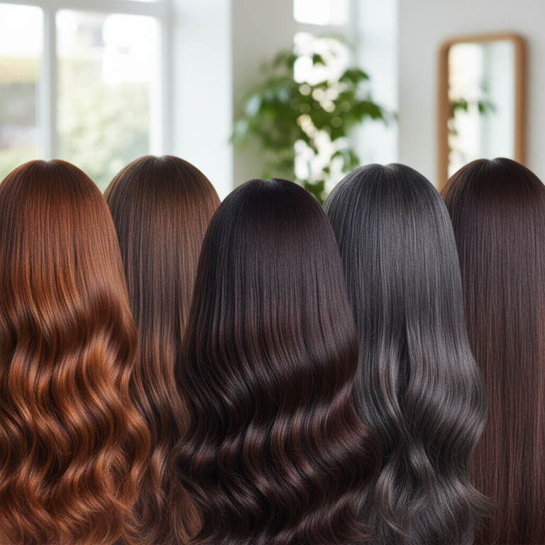 Illustration réaliste sur Cheveux bruns : Choisir la teinte idéale pour sublimer votre teint