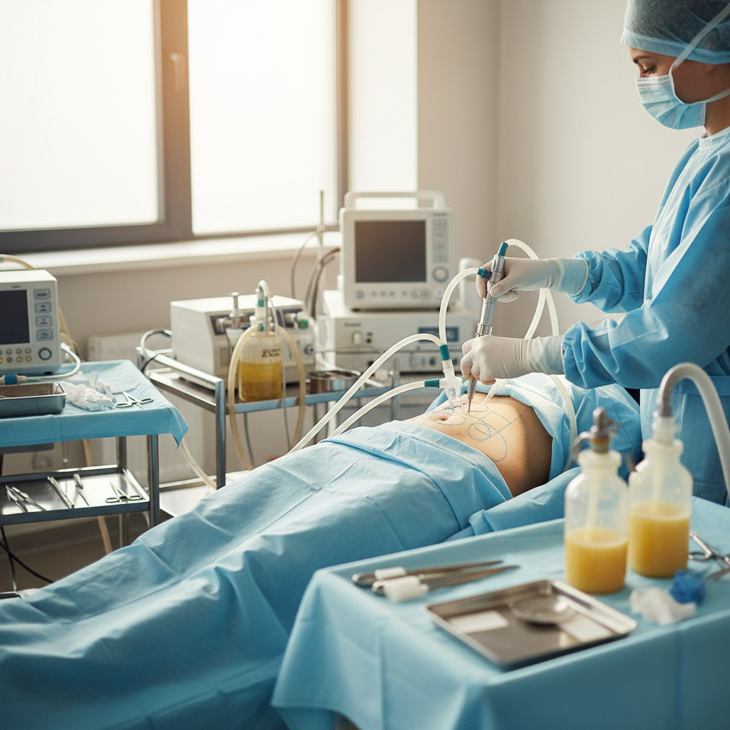 Illustration réaliste sur Liposuccion