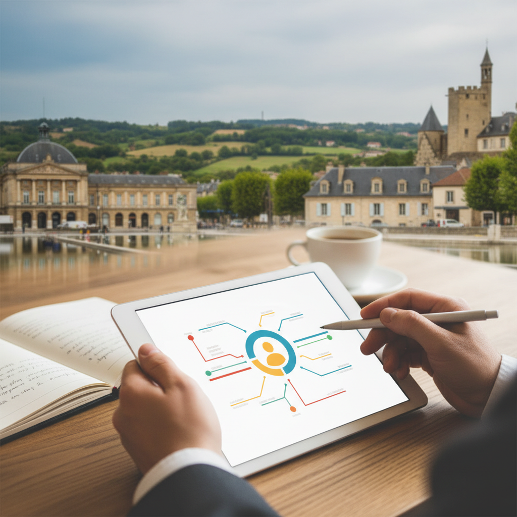 Illustration réaliste sur Prime d'activité CAF : guide Bordeaux et Limousin